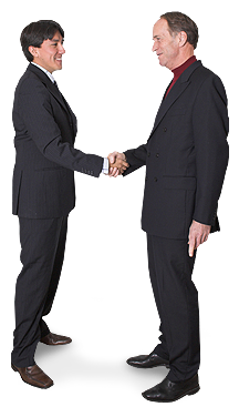 Image of men shaking hands. 